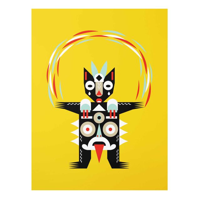 Tableau multicolor Collage monstre ethnique - Jongleur