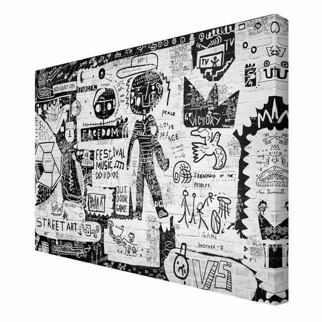 Tableau décoration Abstract Graffiti Art Black And White