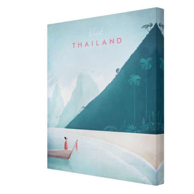 Toile montagne Poster de voyage - Thaïlande