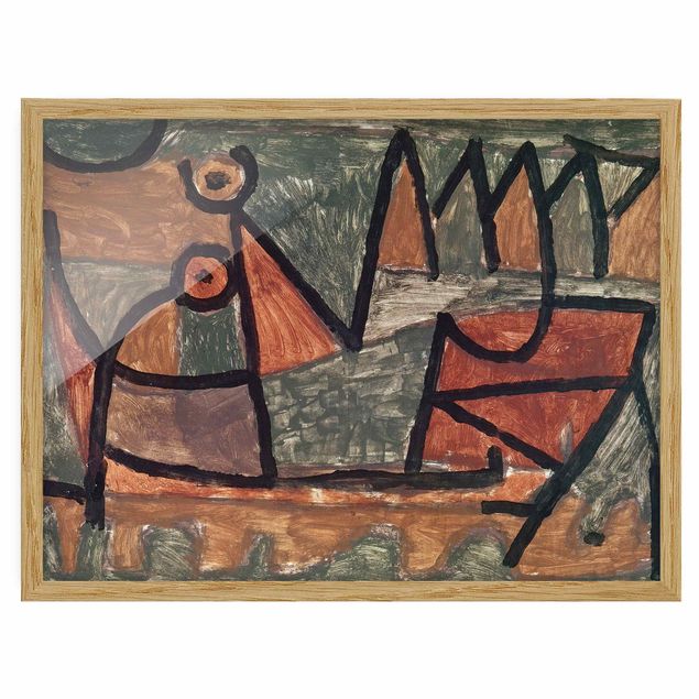 Tableau art abstrait Paul Klee - Voyage en bateau sinistre
