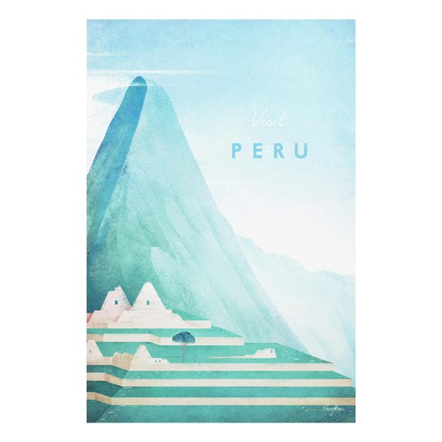 Tableaux en verre architecture & skyline Poster de voyage - Pérou