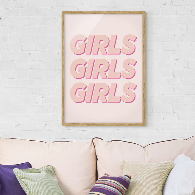 Tableaux encadrés citations Girls Girls Girls - Les filles