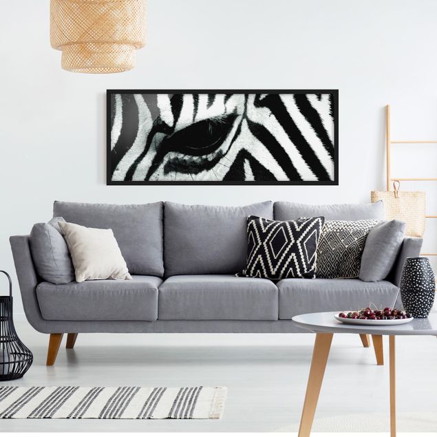 Affiches encadrées noir et blanc Zebra Crossing