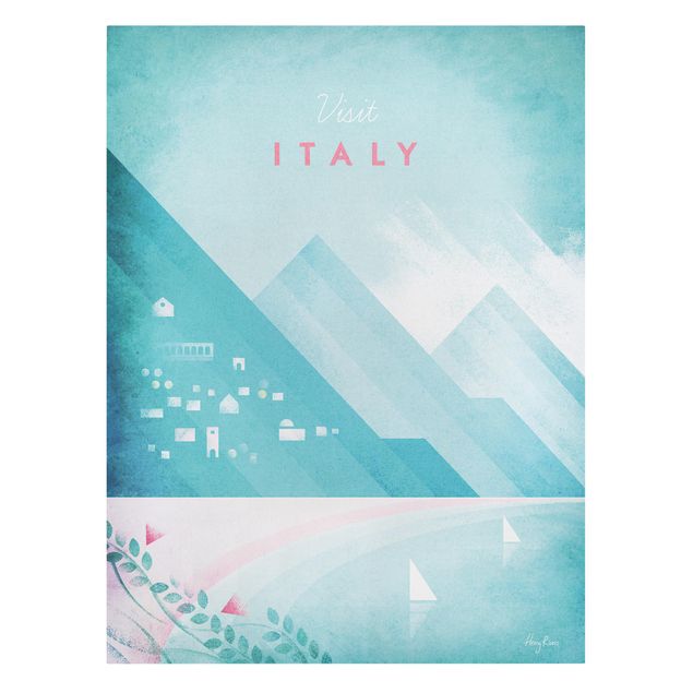 Toile paysage montagne Poster de voyage - Italie