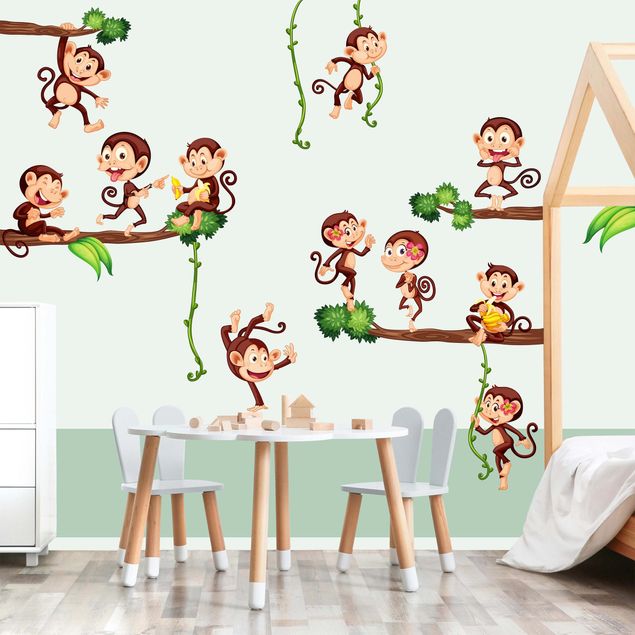 Sticker mural singe Singes de la jungle
