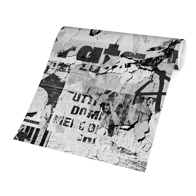 Papier peint - Vecchio cartellone in bianco e nero