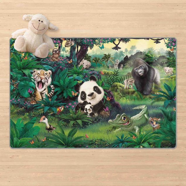 tapis contemporain Animal Club International - Jungle With Animals