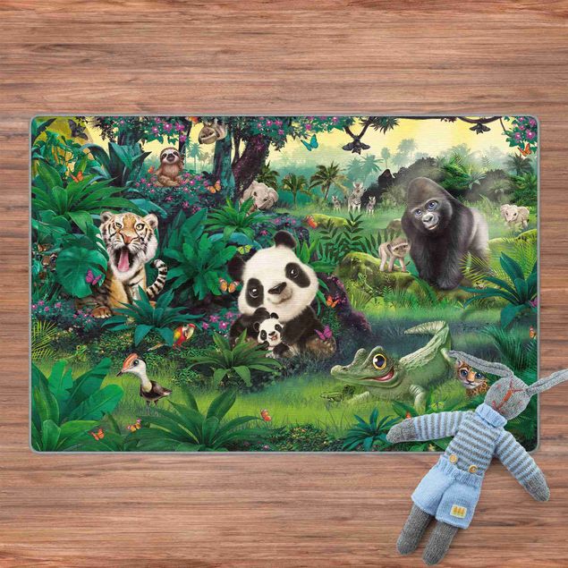 tapis feuille Animal Club International - Jungle With Animals
