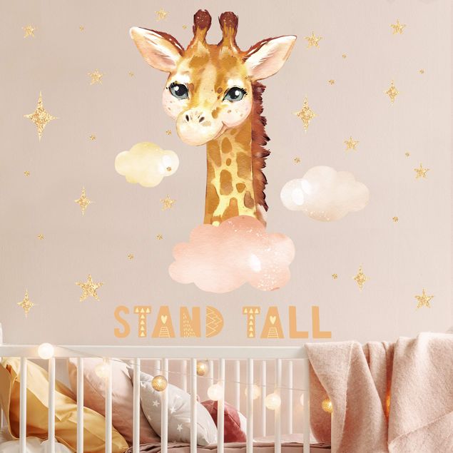 Stickers muraux girafe Girafe Aquarelle - Stand Tall