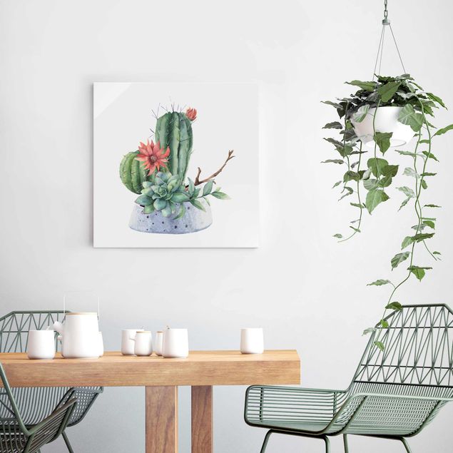 Tableaux moderne Illustration de cactus à l'aquarelle