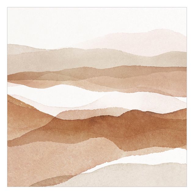 Papiers peints marron Landscape In Watercolour Sandy Hills