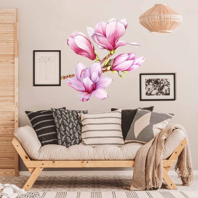 Adhésifs muraux Bouquet de Magnolias XXL