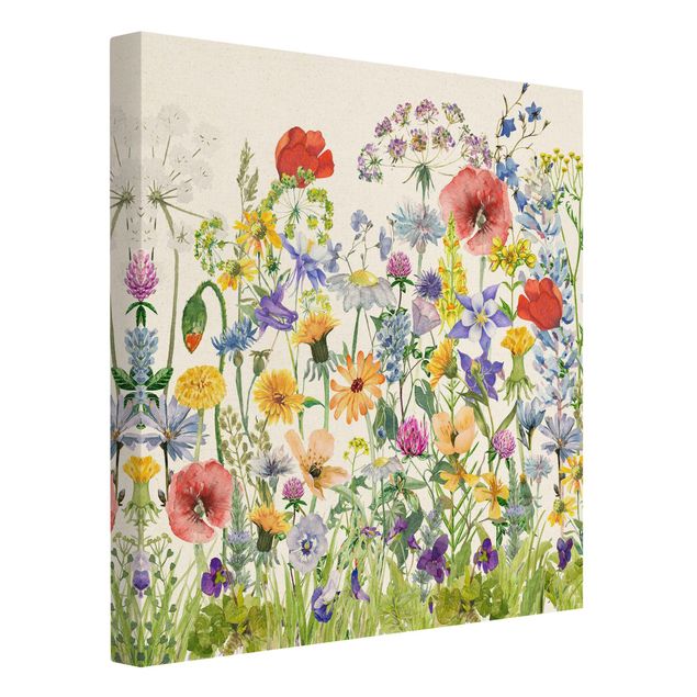 Tableaux de Uta Naumann Prairie de fleurs à l'aquarelle