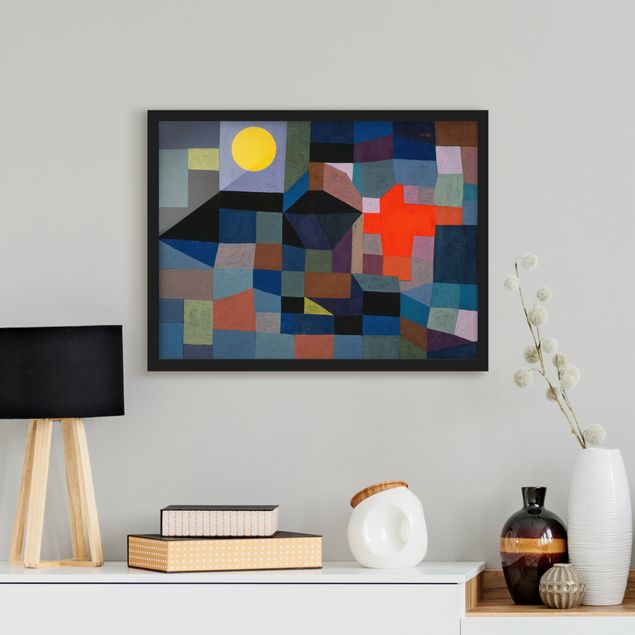 Tableau artistique Paul Klee - Feu à la pleine lune