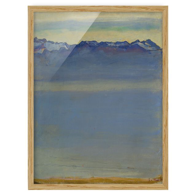 Tableaux Artistiques Ferdinand Hodler - Lac Léman avec les Alpes savoyardes