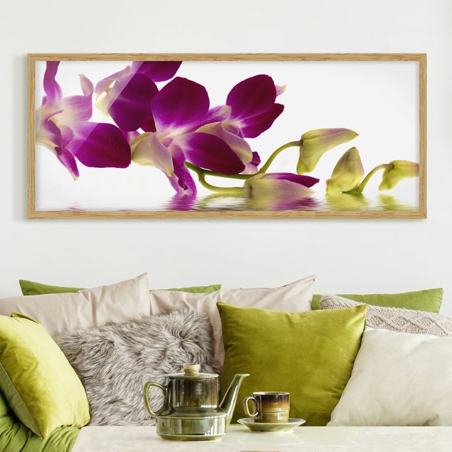 Tableau orchidée Eaux d'orchidées roses