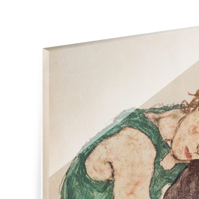 Tableaux reproductions Egon Schiele - Femme assise avec un genou en l'air