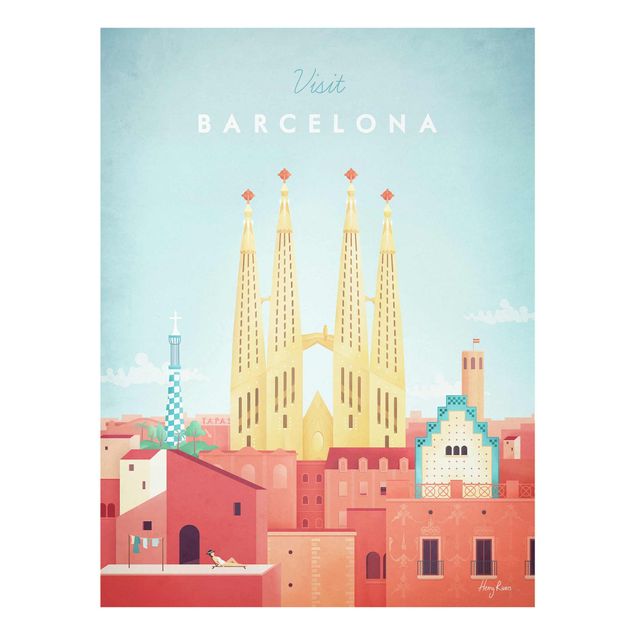 Tableaux rouges Poster de voyage - Barcelone