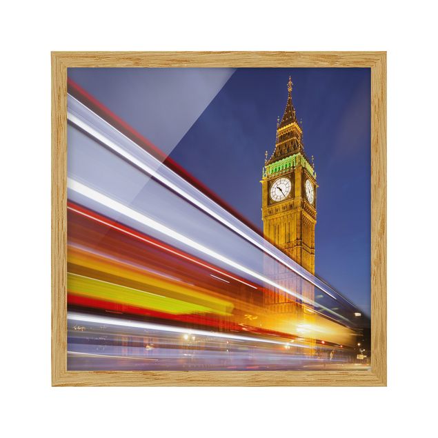 Tableau ville du monde Circulation à Londres devant le Big Ben la nuit