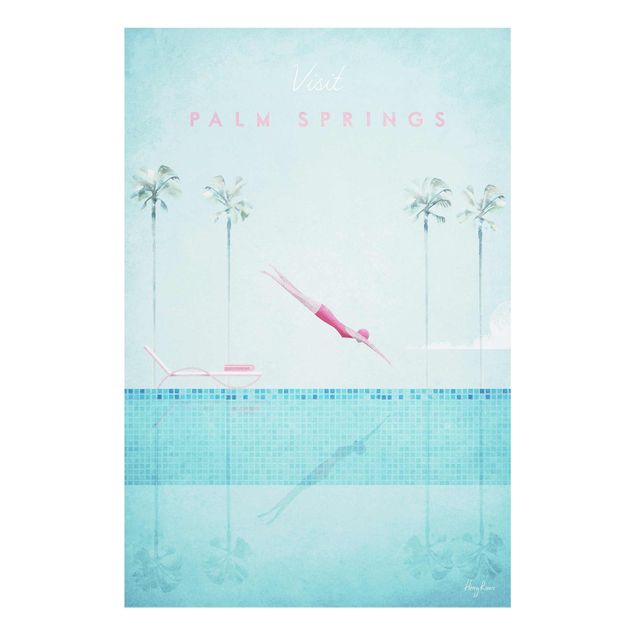 Tableaux turquoise Poster de voyage - Palm Springs