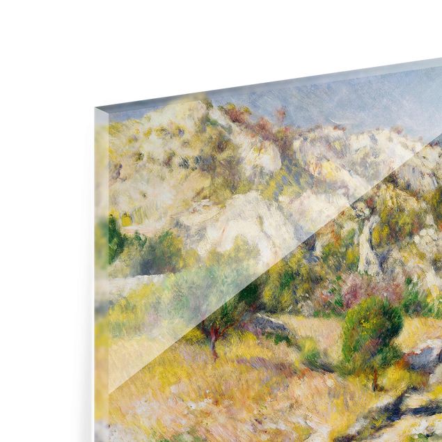 Tableau verre montagne Auguste Renoir - Rocher à l'Estaque