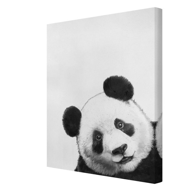 Tableaux moderne Illustration Panda Dessin Noir Et Blanc