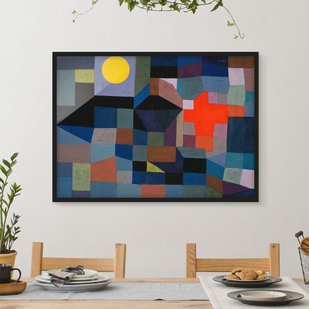 Déco murale cuisine Paul Klee - Feu à la pleine lune