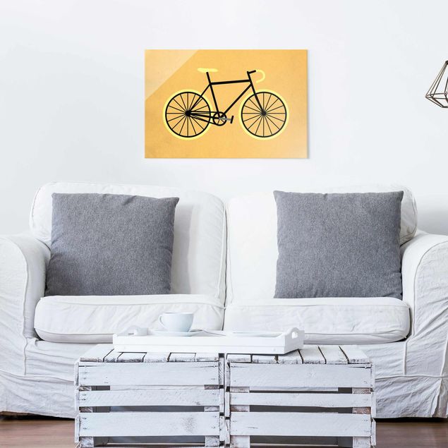 Tableaux modernes Bicyclette en jaune