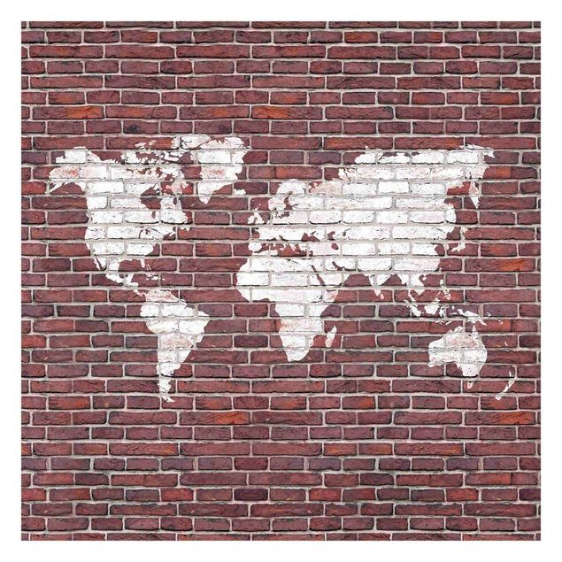 papier peint xxl Brick World Map