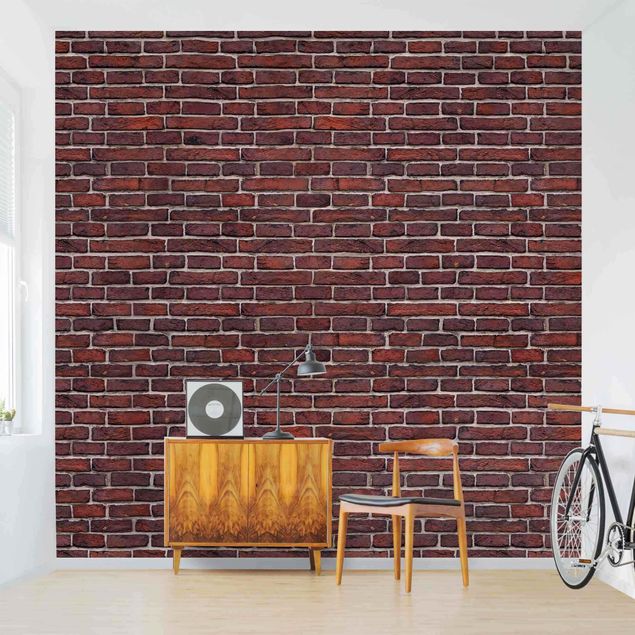 Papier peint 3D Brick Wall Red