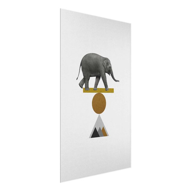 Tableaux reproductions Éléphant Art de l'équilibre