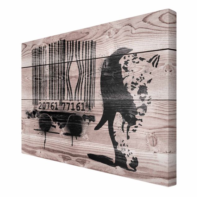 Tableau sur toile - Banksy - Barcode Leopard