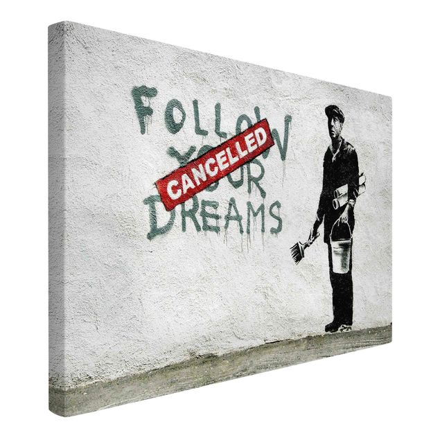Tableaux noir et blanc Follow Your Dreams - Brandalised ft. Graffiti by Banksy
