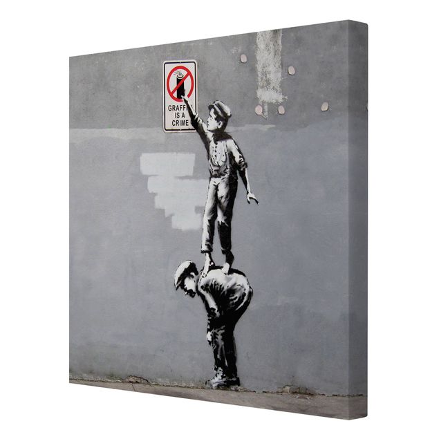 Impressions sur toile Graffiti Is A Crime - Brandalised ft. Graffiti by Banksy