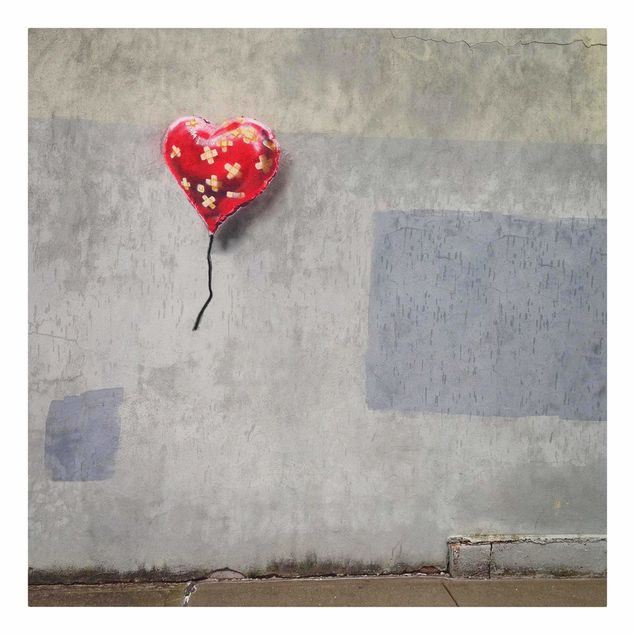 Impressions sur toile Banksy - Heart Balloon With Plasters