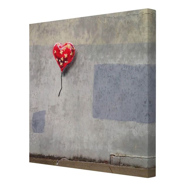 Tableau sur toile - Banksy - Heart Balloon With Plasters
