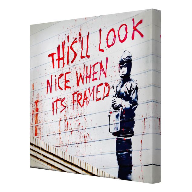 Tableaux toile Nice When Its Framed - Brandalised ft. Graffiti by Banksy