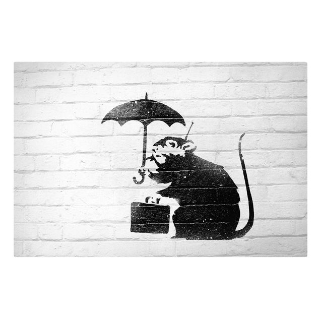 Tableaux Banksy - Rat With Umbrella