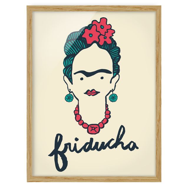 Tableau fleurs Frida Kahlo - Friducha