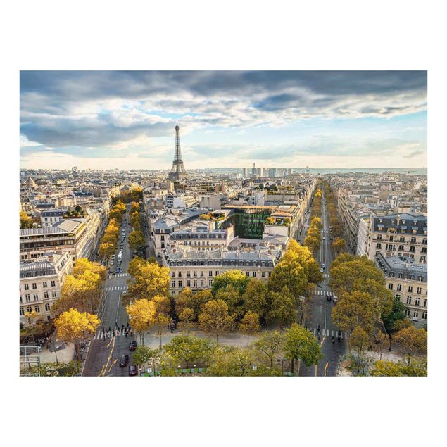 Tableaux en verre architecture & skyline Belle journée à Paris