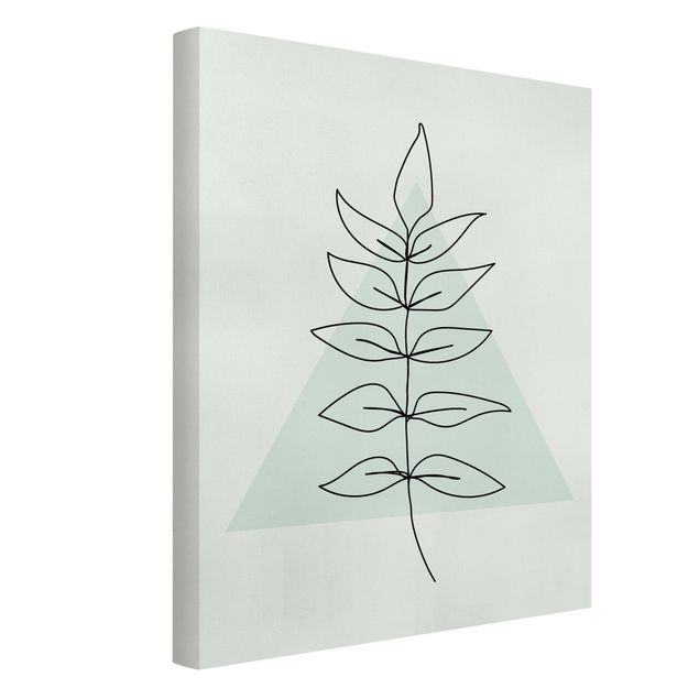 tableaux floraux Géométrie de la branche Triangle Line Art