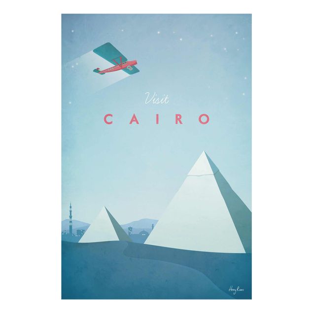 Tableau bleu Poster de voyage - Le Caire