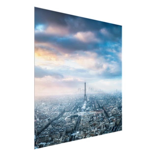 Tableaux en verre architecture & skyline Hiver à Paris