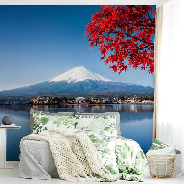 Tapisserie paysage Le Mont Fuji en automne