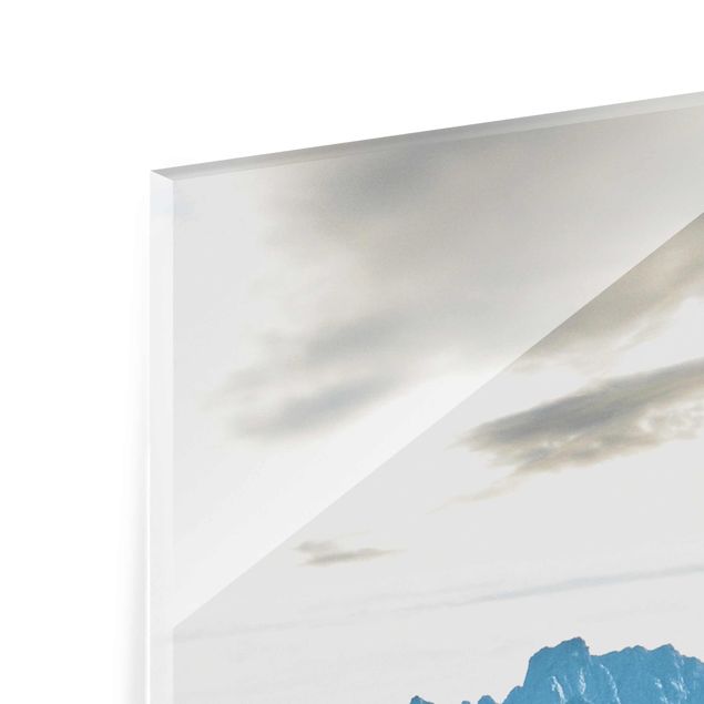 Tableau verre paysage Montagnes sur les Lofoten