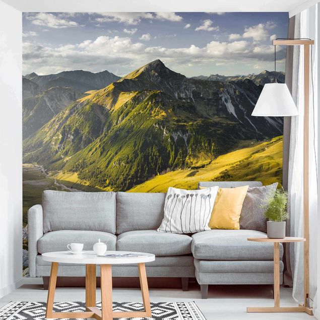 Déco murale cuisine Montagnes et vallée des Alpes Lechtal au Tyrol