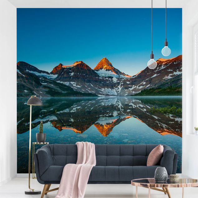 Tapisserie moderne Paysage de montagne au lac Magog au Canada