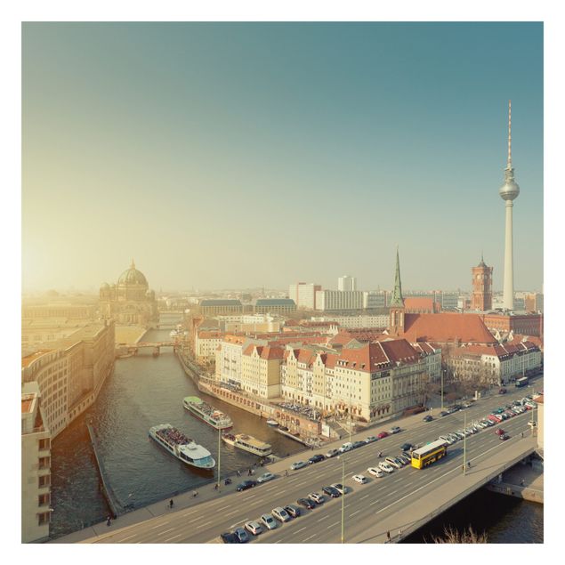 tapisserie panoramique Berlin le matin