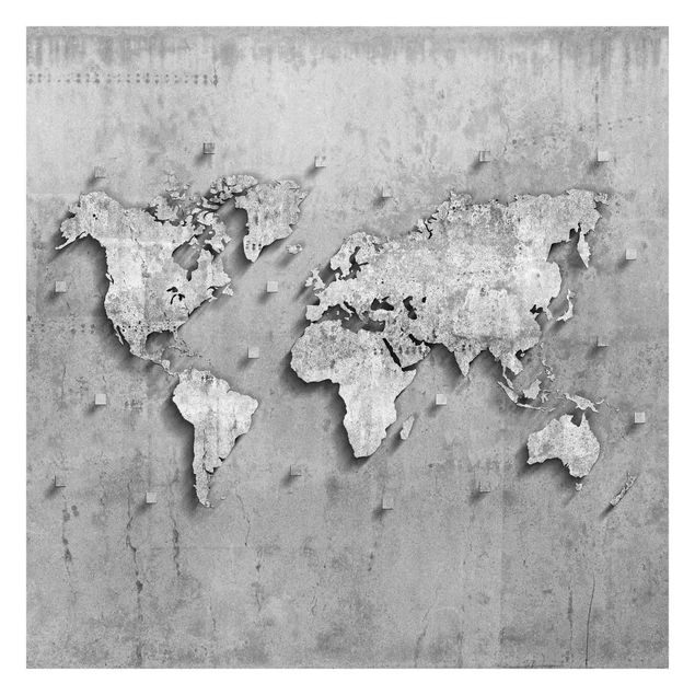 Papier peint - Concrete World Map