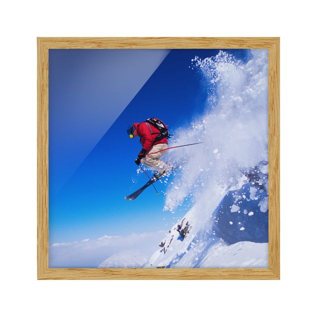 Tableau portraits Saut à ski sur la piste